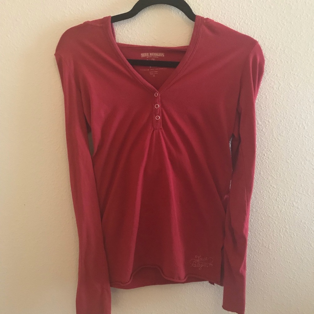 [true religion] Red Hoodie